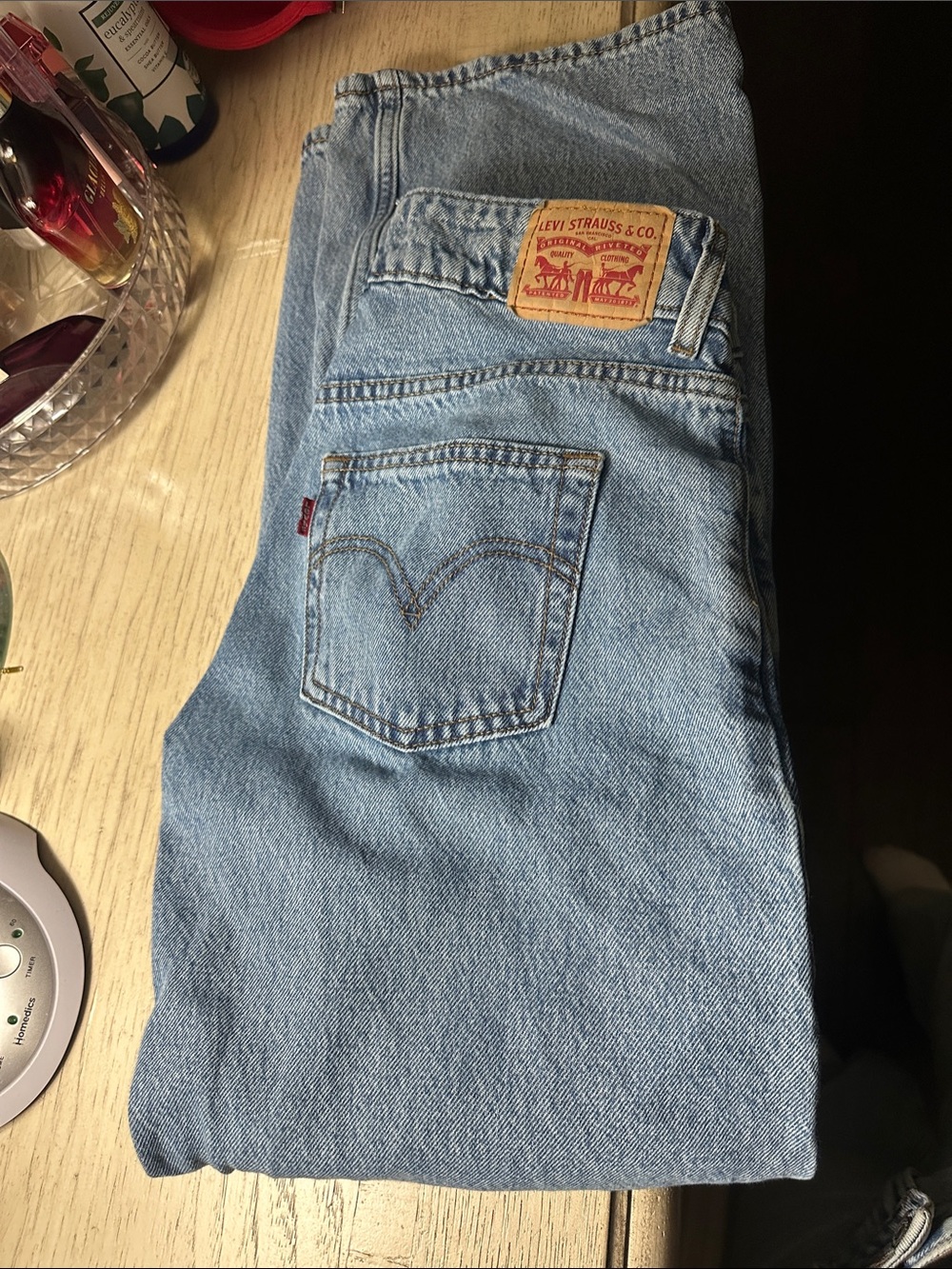 Levi's Light Blue Wide Leg Jeans